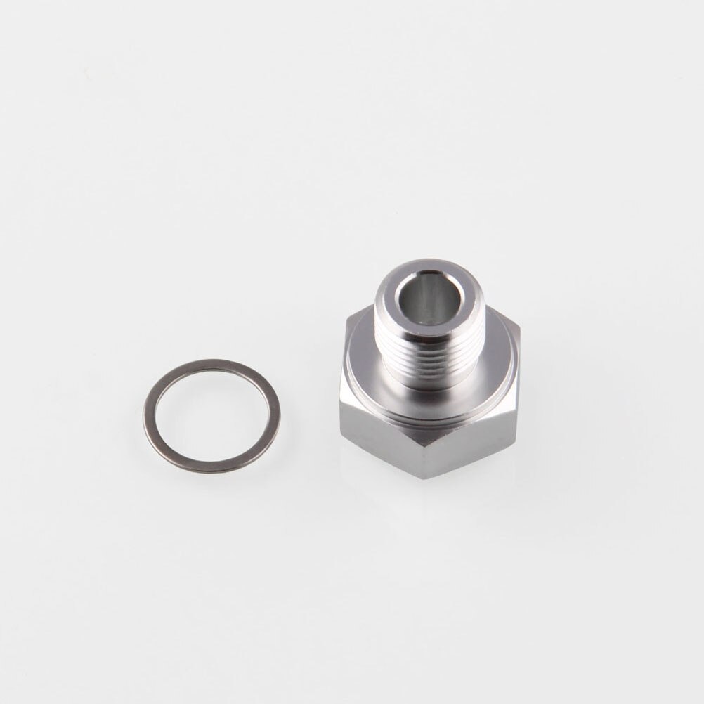 Adaptador de Sensor de presión de aceite automotriz, interruptor de cambio de motor LS macho M12x1.5 hembra 1/8 NPT, enchufe del Sensor de presión de aceite (Plata)