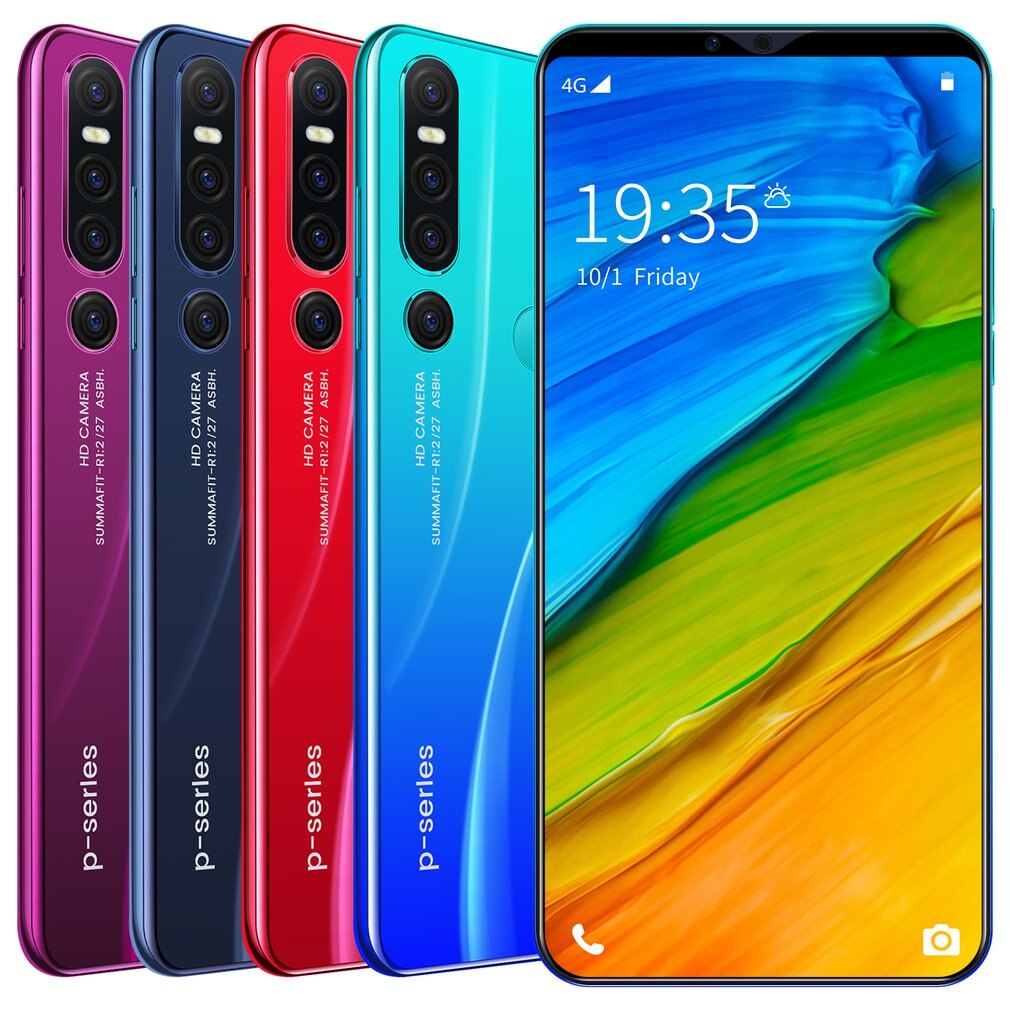 P46 Pro Smartphone 1Gb + 8Gb Mobiele Android 9.1 Handphone Core 6.1Inch Mobilephone Gezicht Vingerafdrukherkenning