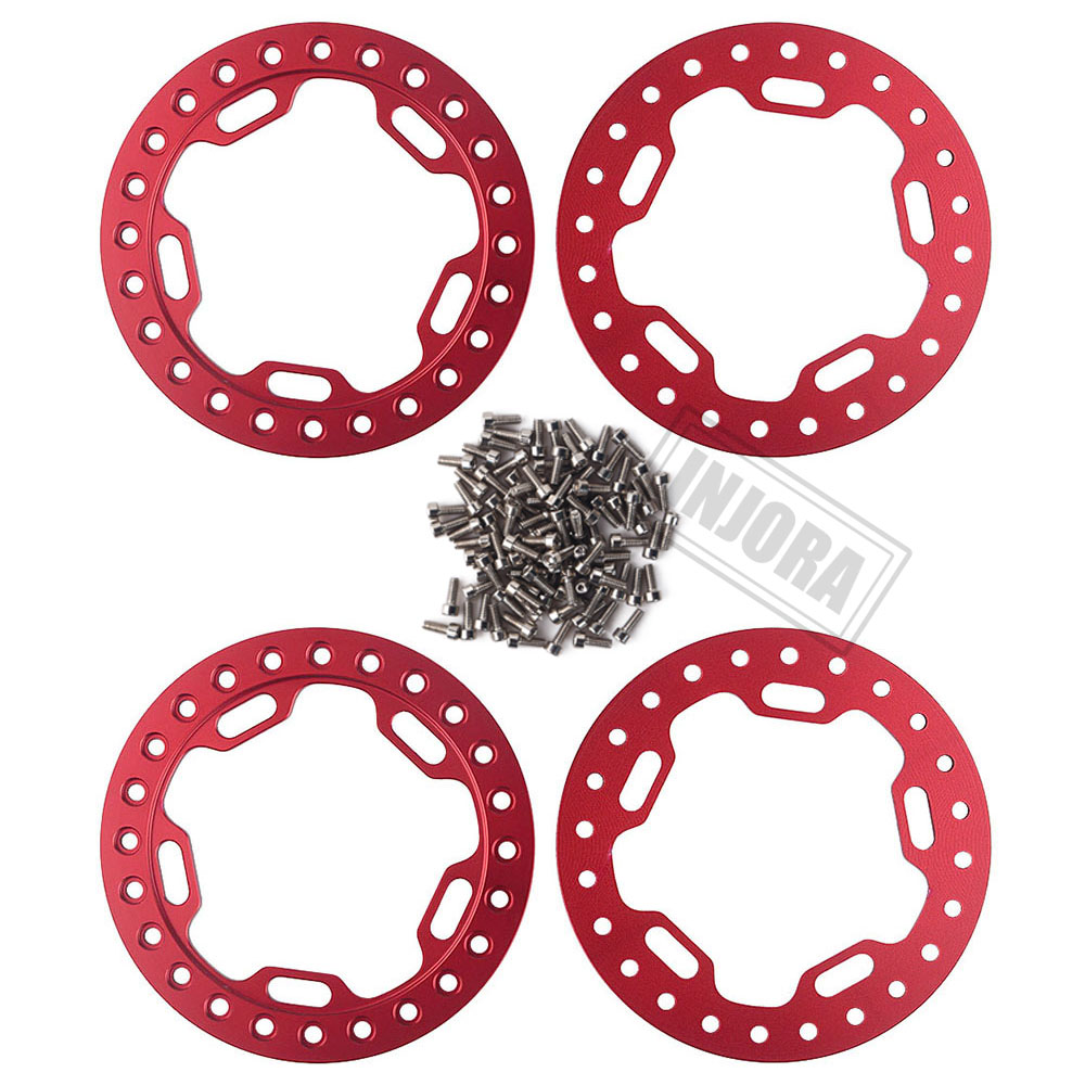 INJORA 4Pcs 52MM Aluminum Alloy 1.9" Wheel Ring for 1/10 RC Crawler Axial SCX10 Traxxas TRX4