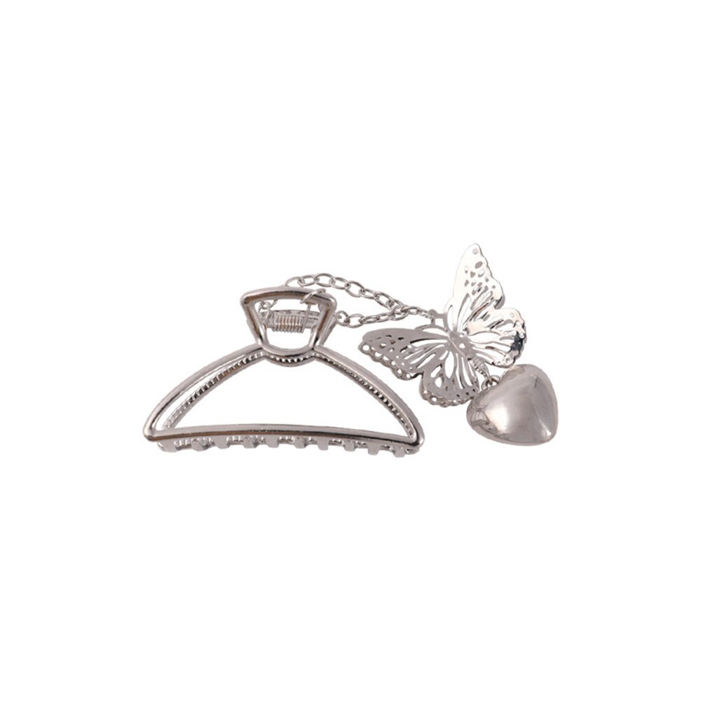 Cosysail Kpop Jahrgang Hohl Schmetterling Liebe Anhänger Haar Clip für Kühle Egirl Lange Quaste Metall Haarnadel Kopfschmuck Schmuck