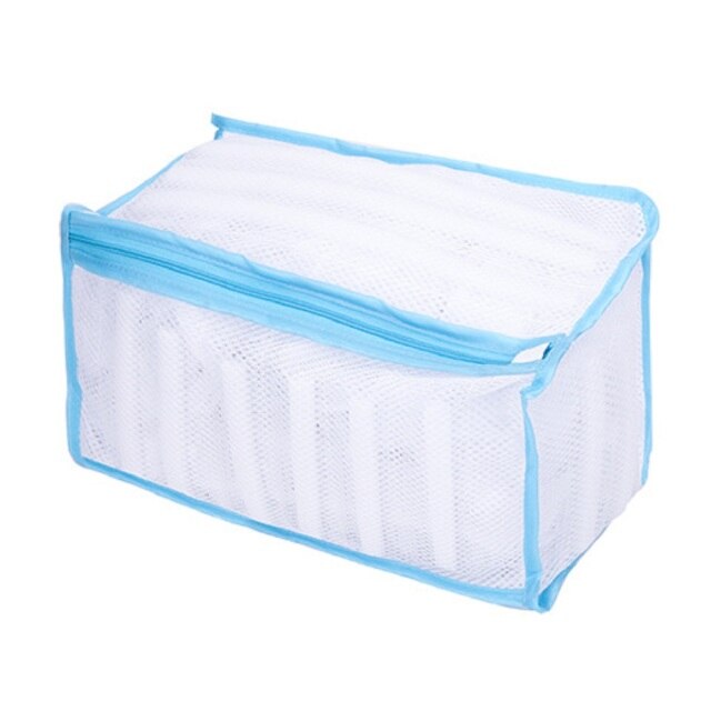 White Padded Laundry Net Wash Bag For Protecting Trainers And Shoes In The Washing Machine Shoes Washing And Drying Bag: Blue