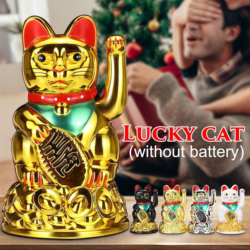 1Stck Schwarz Klassische Glück Reichtum Elektrische zwinkern Katze Winken Katze Zuwinken Maneki Feng Shui Handwerk Wohnkultur Weihnachten