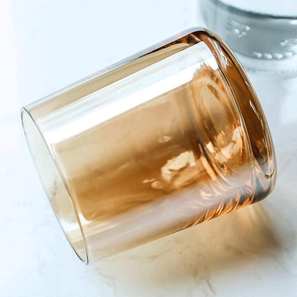 Juego de vasos de cristal nórdicos para el hogar, Juego de 2 o 4 vasos de cristal para beber vino, whisky y agua, sencillo, 4 Uds.