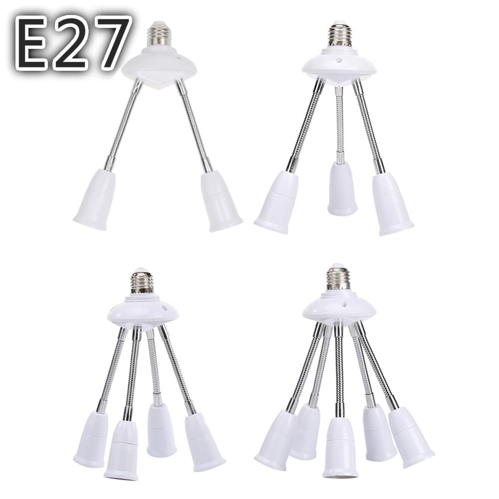 E27 Splitter 2/3/4/5 Head Lamp Base Adjustable LED Light Adapter Multi-conversion Lamp Bulb Holder Copper Converter Socket Screw