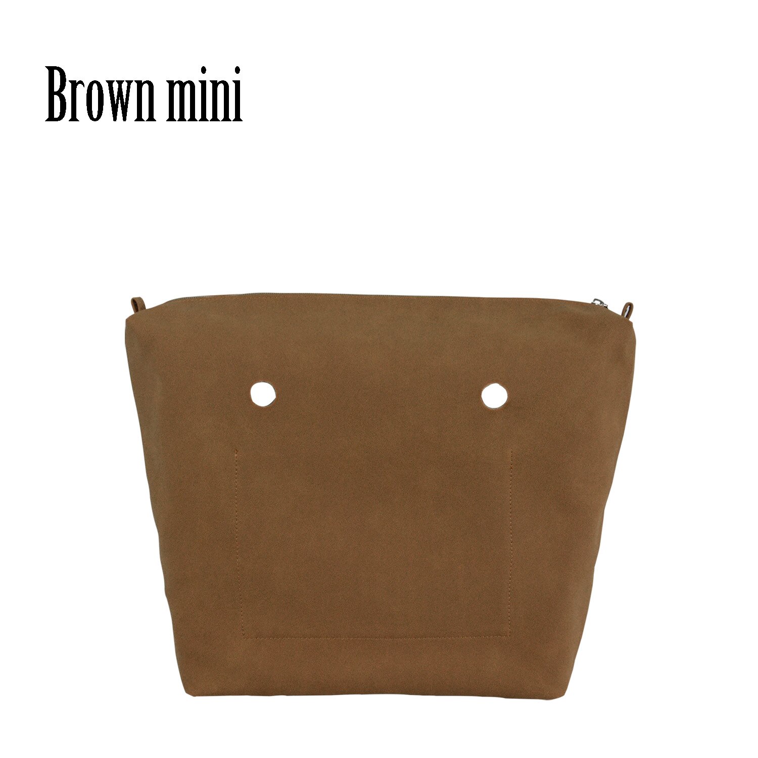 New DELL'UNITÀ di ELABORAZIONE del Rivestimento Impermeabile Nubuck Frosted Inserto In Pelle Con Cerniera Tasca Interna per Obag Classic Mini orga per O Delle Donne DEL SACCHETTO borsa: brown mini