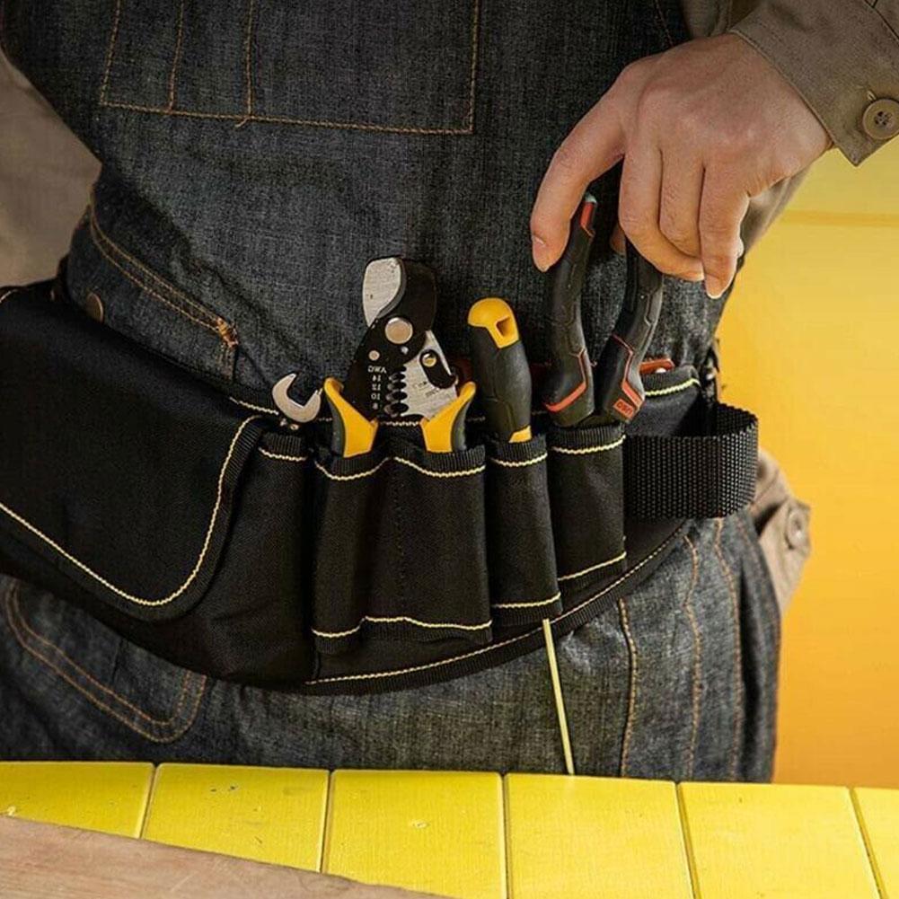 Hardware Tool Belt Bag Multi-function Waist Pack Repair Tool Storage Bag Oxford Cloth Hardware Tool Pocket Wrench Pliers