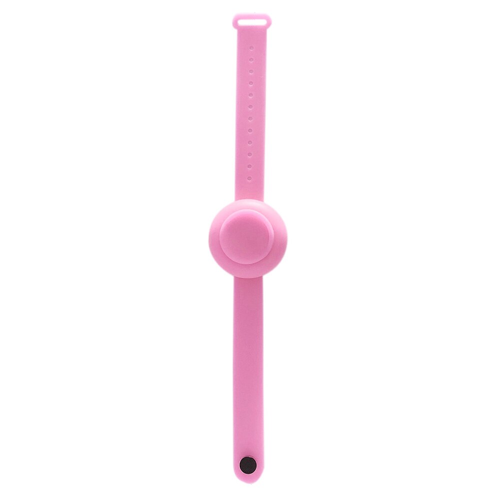 Vuxen barn handdesinfektion handbälte tvättgel alkohol dispenserat armband silikon armband näbb flaska dispenser pumpar: Rosa