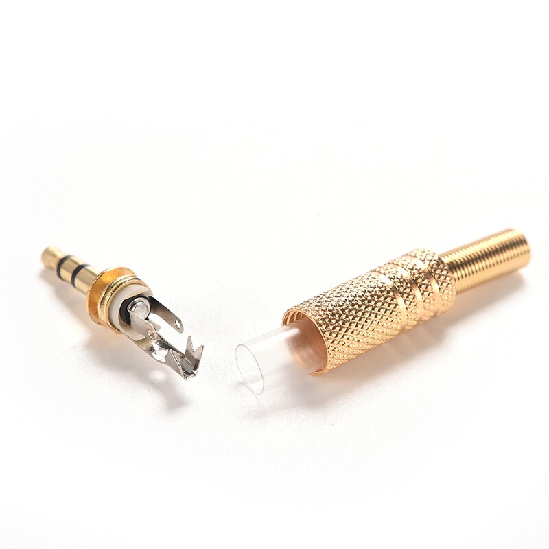 1pc Mini 1/8Inch Jack Plug 3.5mm Stereo Audio Jack Plug Hoofdtelefoon Male Plug Coax Kabel audio Adapter Connector Solderen