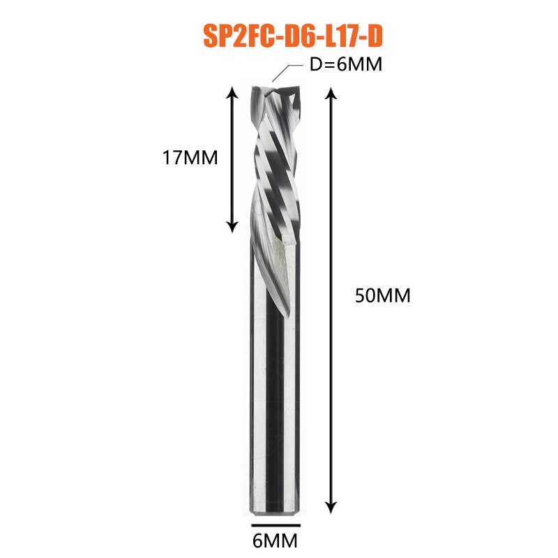 Fresa de compresión para carpintería, corte hacia arriba y hacia abajo, dos flautas, herramienta de fresado de carburo en espiral, enrutador, brocas de corte de fresa de madera