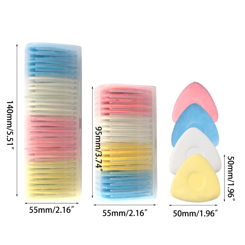 20/30PCS Tailors Chalk Triangular Tailoring Chalk Marker Sewing Fabric Chalk with Plastic Storage Box