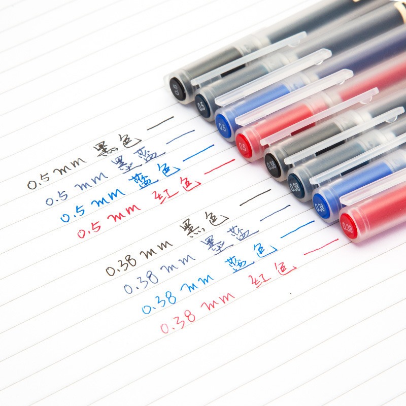 10 stks/set Kawaii MUJIs Gel Pen Zwart/Rood/Blauw 0.38mm 0.5mm Inkt Japan Kleur Pen kantoor School Balpen Japanse Briefpapier