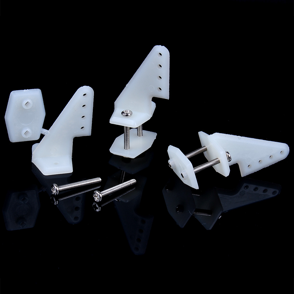 10 Sets Nylon Roerhoornen 4 gaten W13xL18xH25mm met Schroeven Voor RC Model Vliegtuig Onderdelen KT Aeromodelling DIY