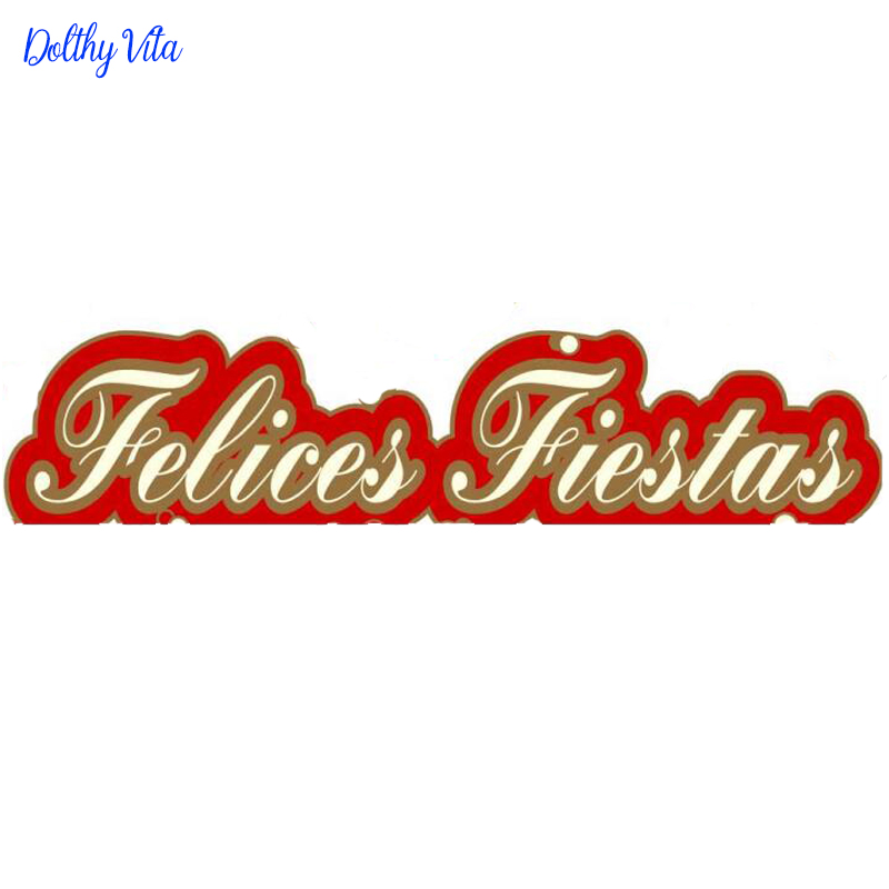 Spaans sterft verjaardag woorden Sterft Pasen Metalen Stansmessen Alfabet Craft Sterft snijd voor DIY scrapbooking kaarten maken