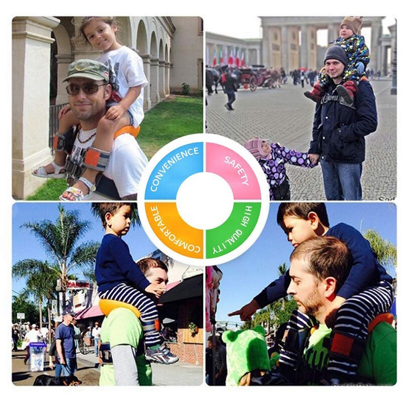 Child Shoulder Carrier Baby Saddle Toddler Hiking Backpack Baby Ankle Straps Hands Free Backpack-Holds A 44.1Lb Child