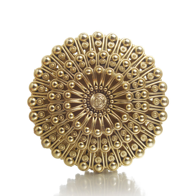 Boîte à bonbons paon or argent 12 pièces, coffre rond au trésor, boîte à faveur de fête de mariage: gold