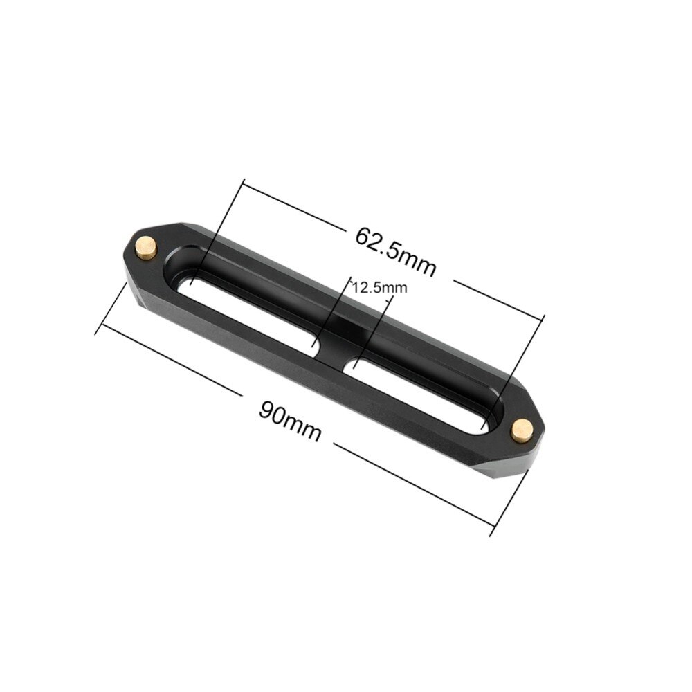 NICEYRIG Veiligheid Rail (90mm) camera Slide Rail Railway 25mm + 25mm Camera Kooi Handvat Connector 1/4 "Draad met Hex Spanner Schroef