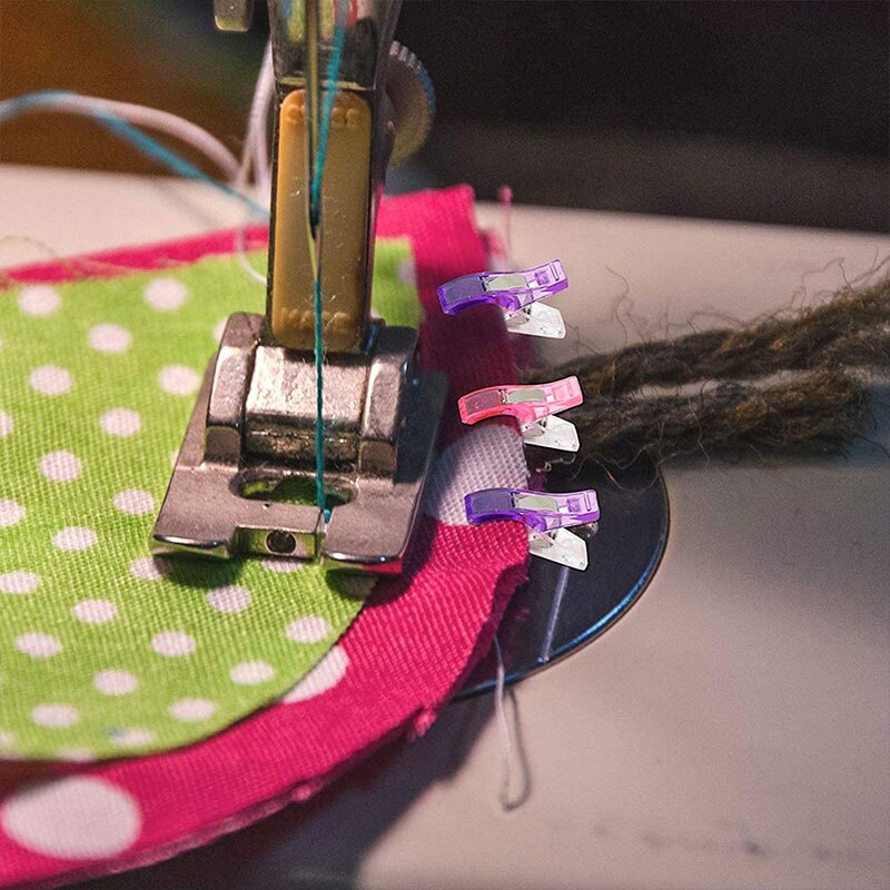Clips de costura de plástico multiusos, pinzas para manualidades de tela, para acolchar, coser, encuadernar, tejer, 20/50 piezas