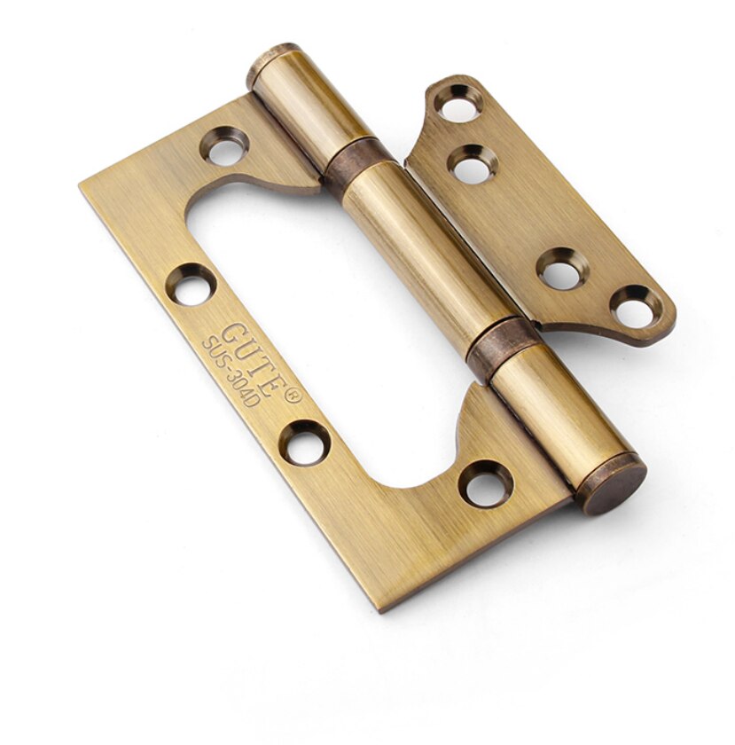 Slot-Gratis Rvs Deur Higle 4 Inch Onzichtbare Houten Deur Scharnier Kast Scharnieren Stille Zwarte Deur scharnier