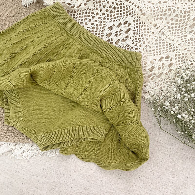 Kind Baby Meisje Zoete Broek Prinses Baby Meisje Broek Kinderen Meisje Pure Kleur Shorts Lente Herfst Gebreide Broek Rok