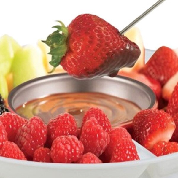 Olla eléctrica para fundir Fondue de Chocolate, dulce, postre, queso, Caldera de fuente ABS + Acero inoxidable ajustable 260Ml (enchufe de la UE)