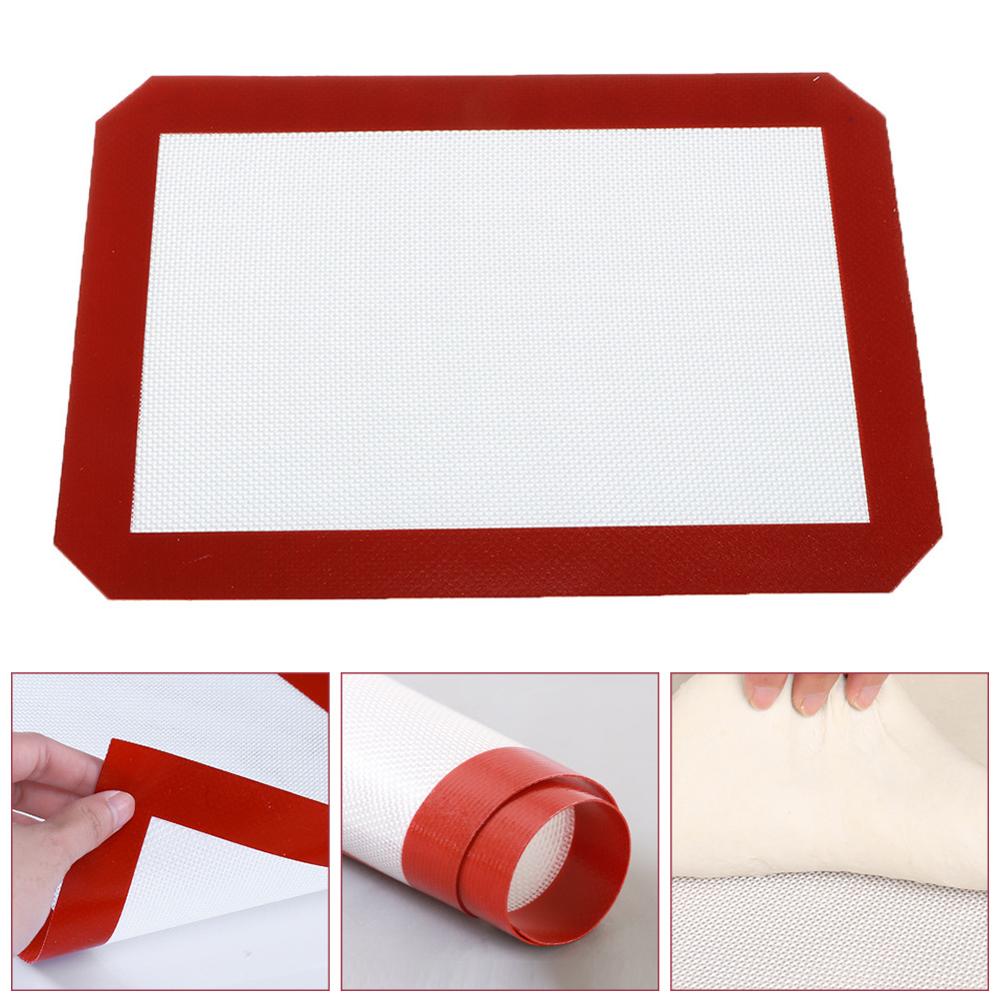 Silicone Baking Mat Non-Stick Cookies Sheet Oven Mat Healthy Homeware Baking Sheet Glass Fiber Rolling Dough Mat Pastry Tools
