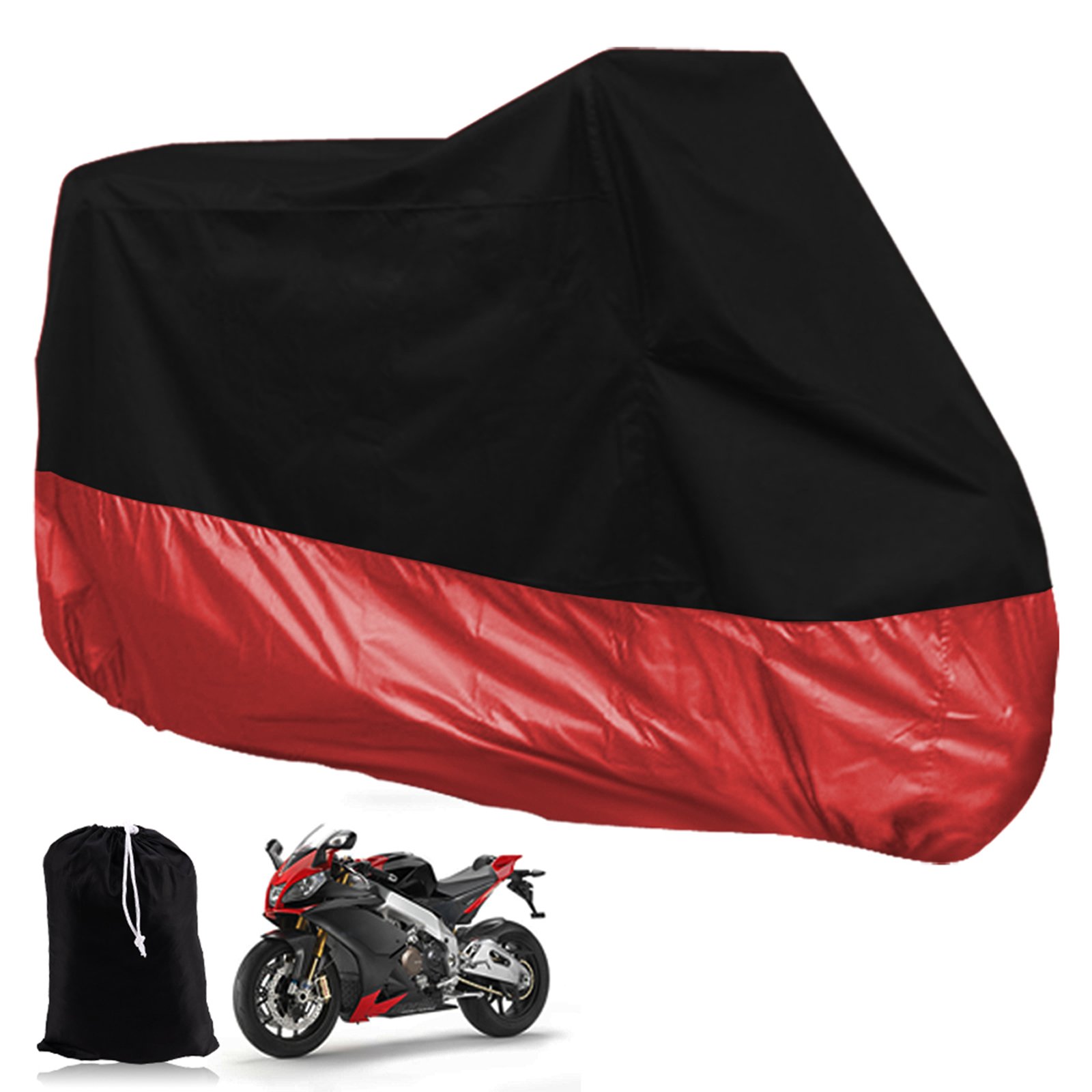 Auto tarp cover moto motorcykel cover scooter cykel atv 245cm størrelse xl rød rød beskyttelse