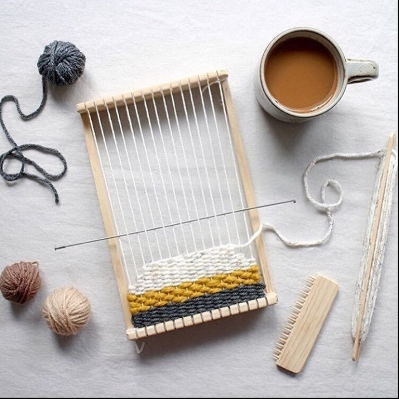 DIY tapestry hand made loom small frame hand tapestry wood imitation loom weaving frame