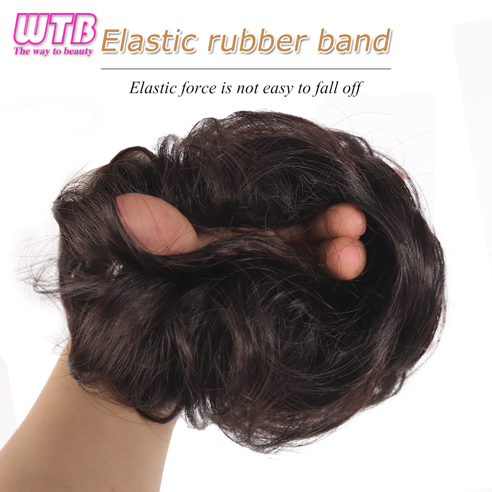 Synthetic Hair Messy Bun Hair Piece Bun Fluffy Elastic Rubber Band Suitable For Women To Wear