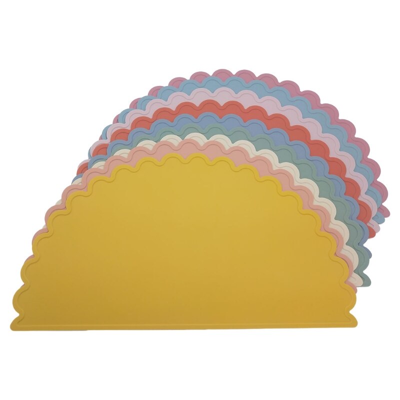 Ronde Vorm Placemat, Food Grade Siliconen Hittebestendig Vaatwasmachinebestendig Magnetron Ronde Vorm Placemat, Food Grade Siliconen Hittebestendig Vaatwasmachinebestendig Magnetron