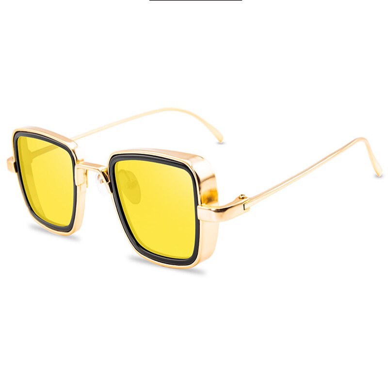 Lunettes de soleil polarisées carrées en métal pour hommes et femmes, monture classique, pour la conduite,  uv400 paires