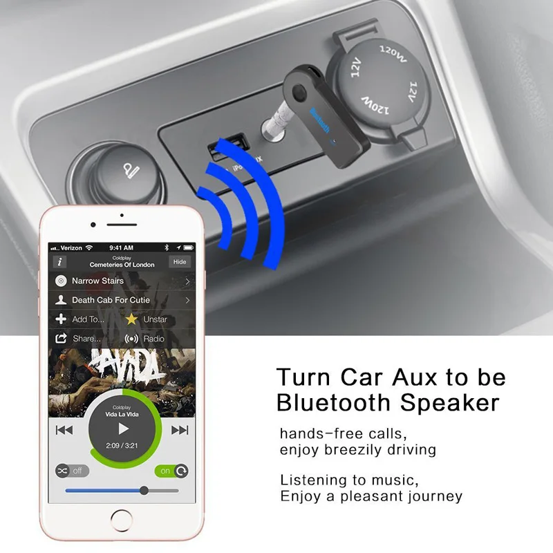 2 in 1 Wireless Receiver 3.5mm Jack Bluetooth 5.0 for Car Music Audio Aux A2DP Headphone Transmitter Adapter Reciever Handsfree