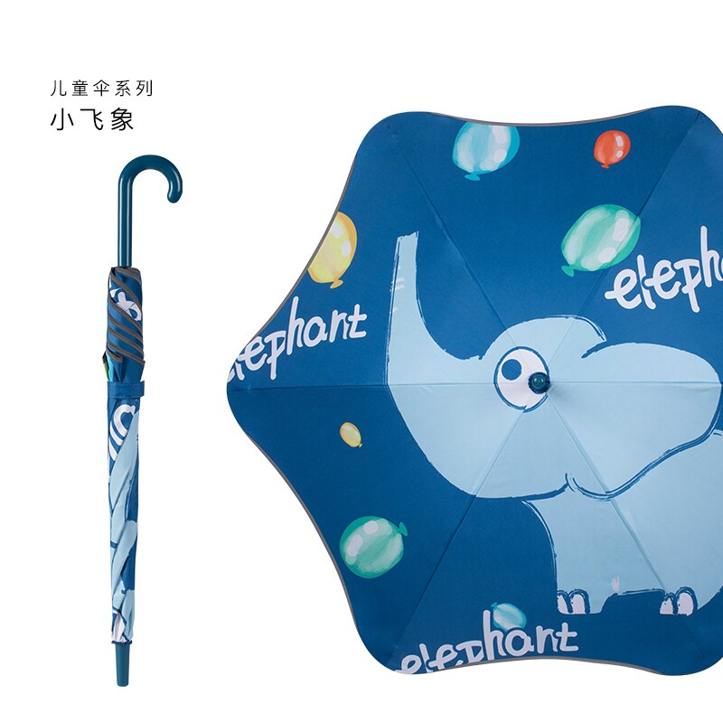 Petit enfants parapluie crochet support Vintage mignon parapluie Corporation dessin animé Ombrelli Da Pioggia ménage marchandises BL50CS: flying elephant