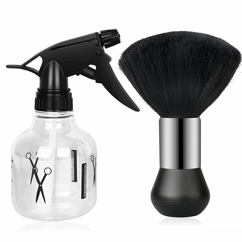 Juego de rociador de agua para peluquería, plumero para el cuello, cepillo de limpieza, herramientas profesionales de estilismo para el cabello