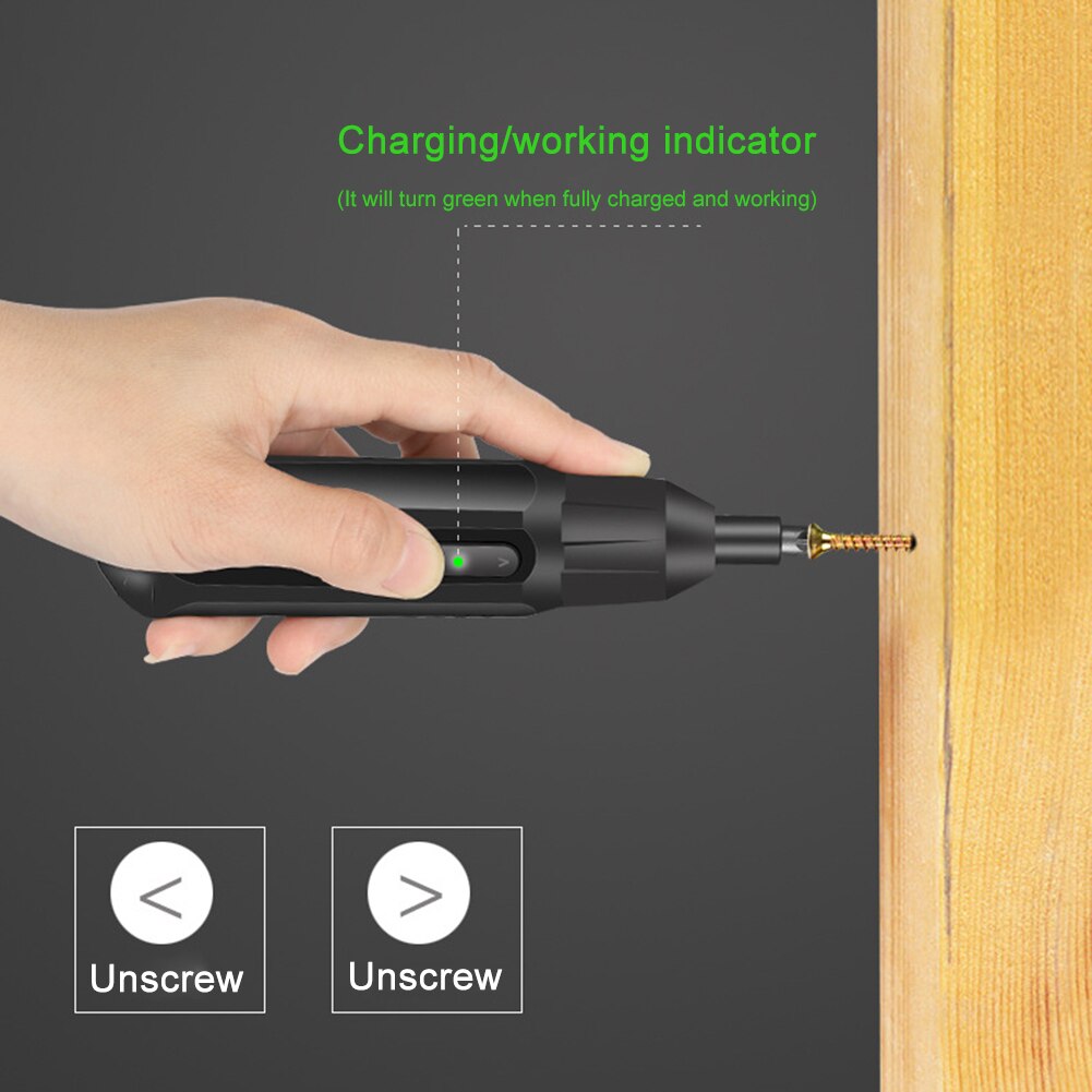 Electrical Screwdriver Set Hand 3.6V Rechargeable Screwdriver Drill Bit Set Portable Rechargeable Power Repair Tools