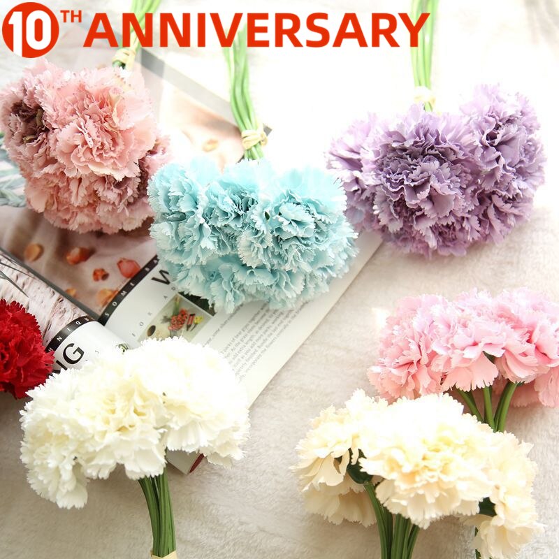 Kwiaty ślubne bukiety ślubne z goździków wysokość 7.87 cala długość 3.93 cala waga 0.05kg akcesoria ślubne