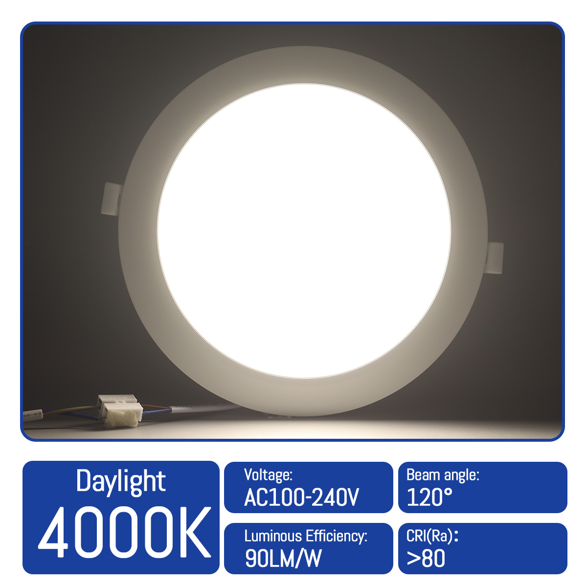 Lámpara de techo empotrable LED de 8 piezas AC100V-240V 6W-24W sin parpadeo adecuada para cocina, sala de reuniones y dormitorio.: Rojo / 25 W