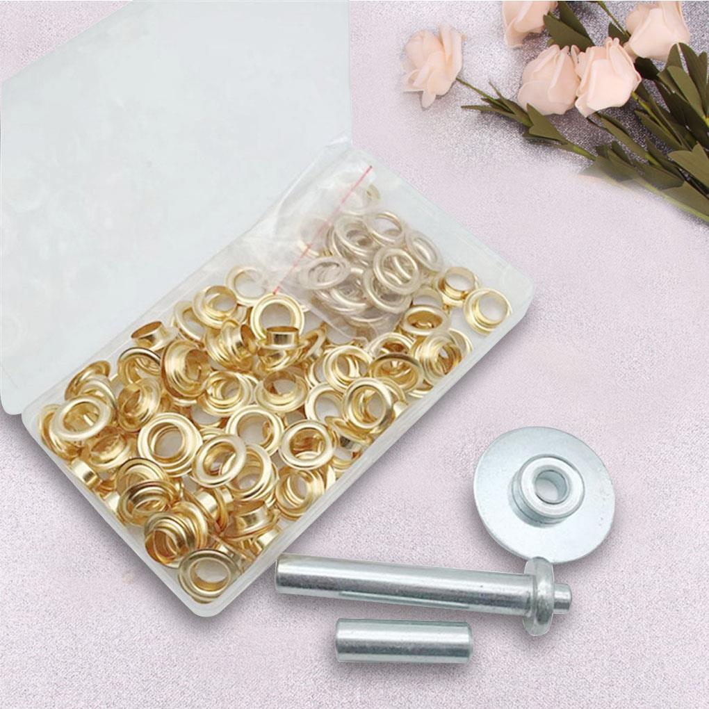 103 Pcs/set 12mm Metal Grommets Tent Canvas Leather Craft Eyelets Kit with Install Tool &amp; Storage Box