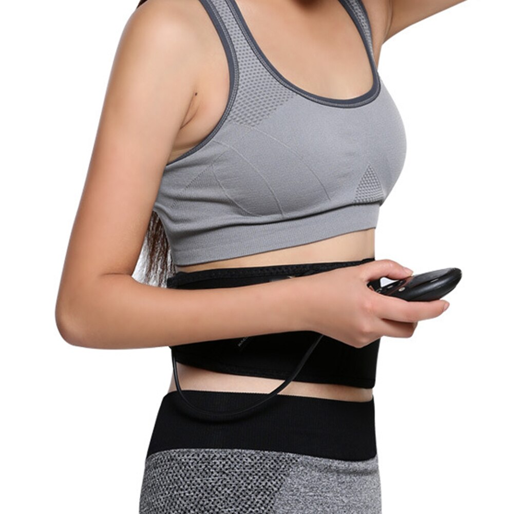 Taille wickeln Abnehmbare Abnehmen Gürtel Schwarz 220W Bauch Massagegerät USB Ladung Einstellbare Modi Ergonomische Elektrische Vibration 3,7 V
