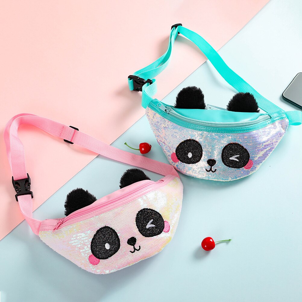 Schattige cartoon dames heuptasje kinderen heuptasje pailletten dames heuptas kerst reis borsttasje