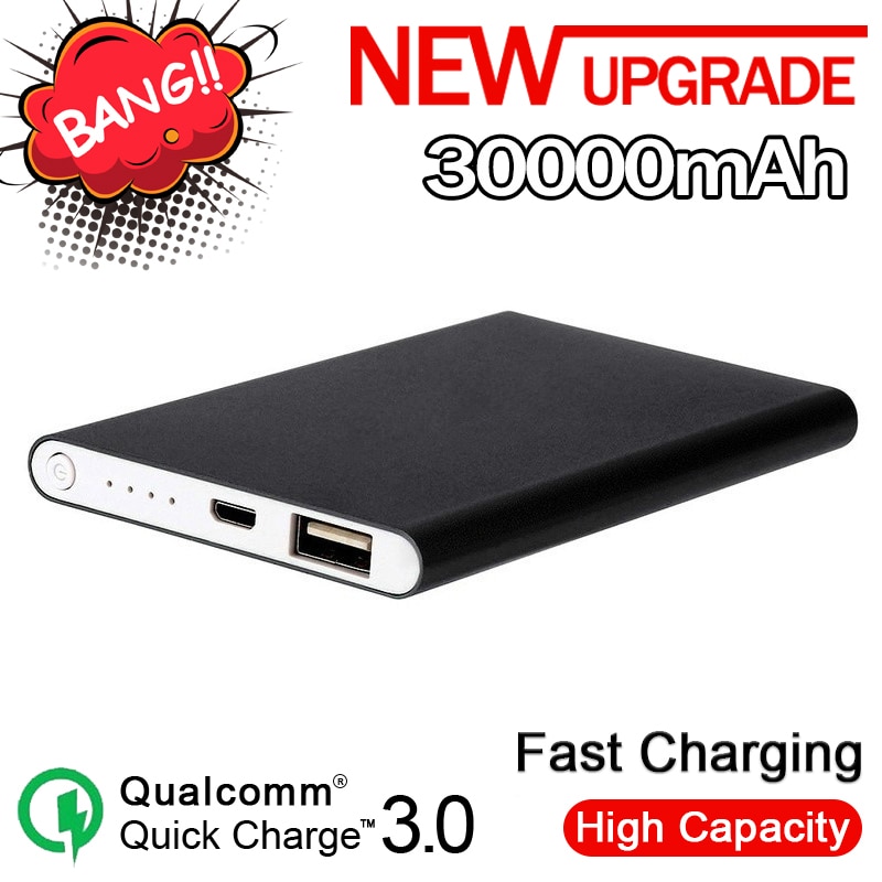 Power Bank 30000mAh caricabatterie portatile per cellulare caricabatterie da viaggio esterno Powerbank caricabatterie esterno ultrasottile per Smartphone