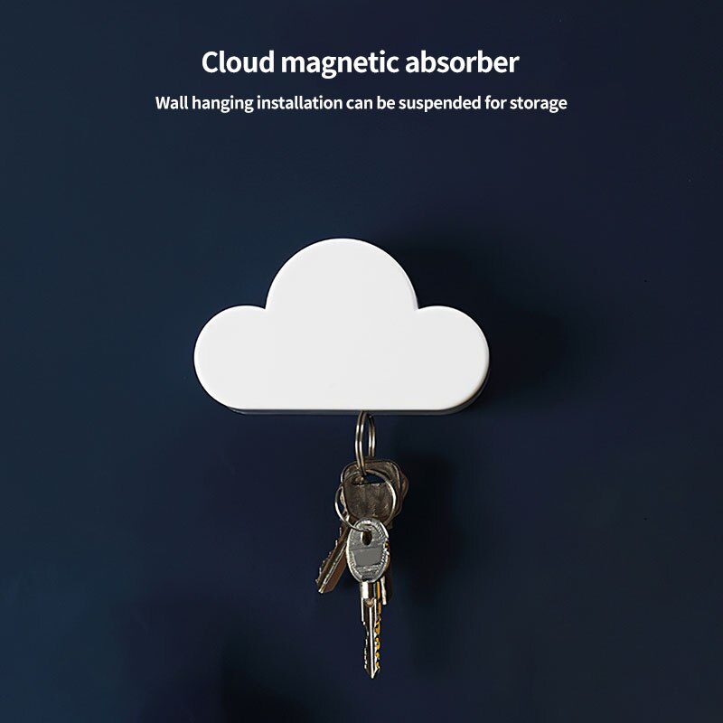 Magnetische Haken Creatieve Thuis Opslag Houder Wit Cloud Vorm Magnetische Magneten Sleutelhouder Voor Cloud Magnetische Haak