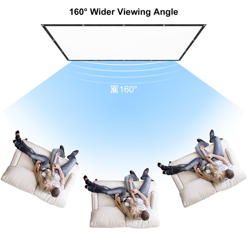 HOMEMAXS 120 Inch 16:9 Projector Screen Indoor Outdoor Portable Movie Projection Screen For Home Cinema