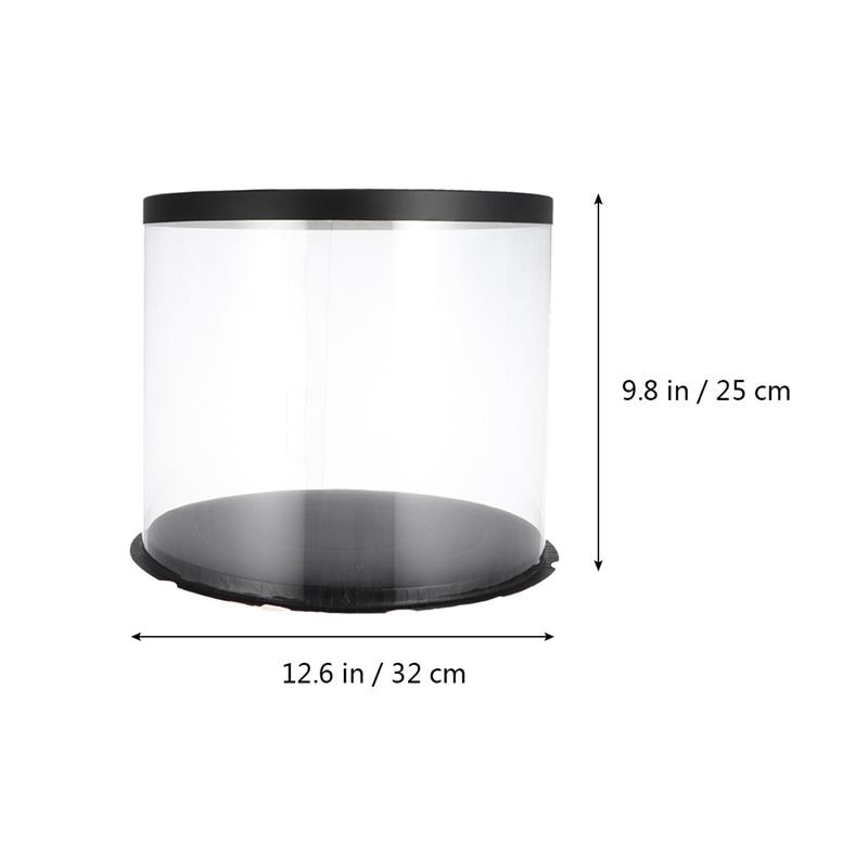Plastic Cake Box Round Cake Packaging Boxes Transparent Organizer for Home Dessert Shop (Double-layer) (10inch/8inch/6inch)