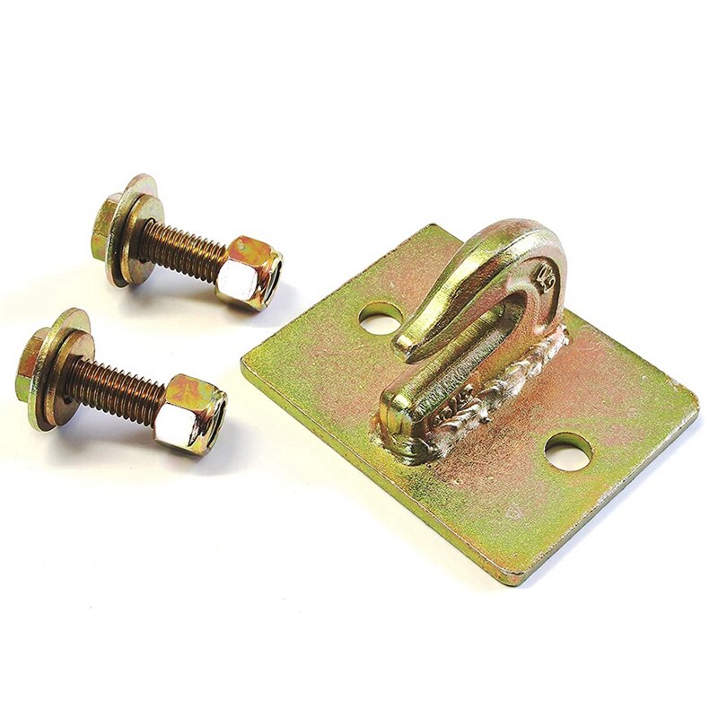 New5/16Inch Welded Trailer Hook with Support Plate Grappling Hook 70 Grade Towing Hook for Buckets Tractor RV, UTV, Trucks