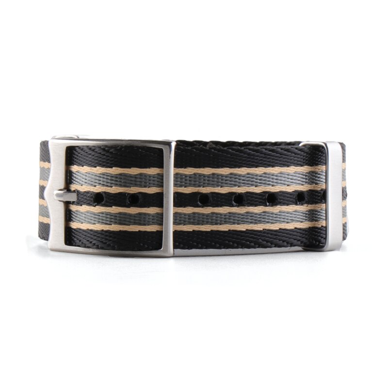 Lærredstribet nylon urbånd nato rem 20mm til omega 007 sea master nato "no time to die" armbånd pin buckletools: Spænde 2 / 19mm