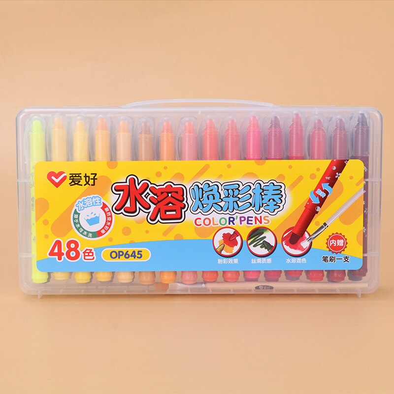 Oil pastel sticks /children 12/18/24/36/48 color washable crayon oil pastel sticks / art supplies / painting supplies: 48 colors