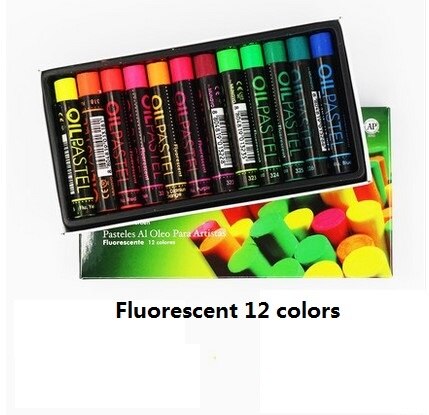 Mungyo Olie Pastel Voor Kunstenaars 12/ 24/36/48 Diverse Metallic | Fluorescerende | Normale Kleur Box Set: 12 Fluorescent