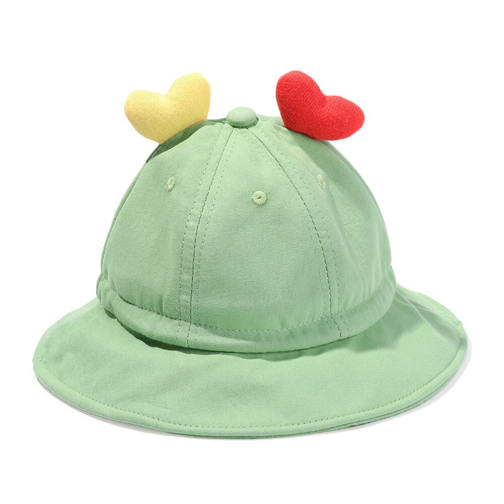 Sombrero de Sol para bebé, gorra para niños, Panamá, Unisex, playa, sombrero de cubo, gorros infantiles de dibujos animados, protección UV, 6-24 meses: green