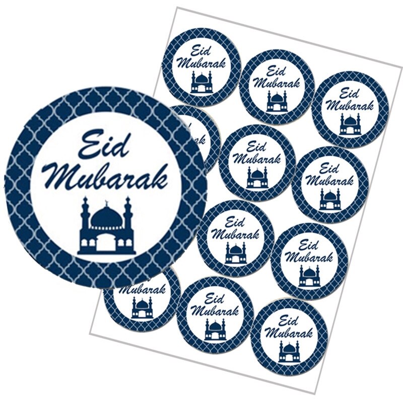 Étiquettes autocollantes Eid Mubarak Ramadan Kareem décoration carte de vœux étiquettes scellées 120 pièces
