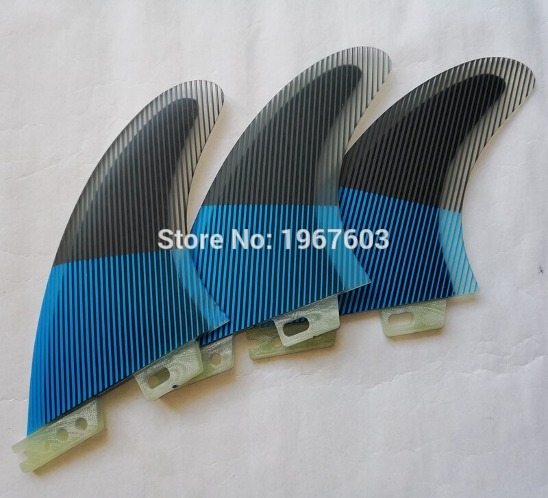 G7 G5 FCS II 2 Surfing Fins Tri Set Line yellow blue Surfboard Fin Surf Accessory M L